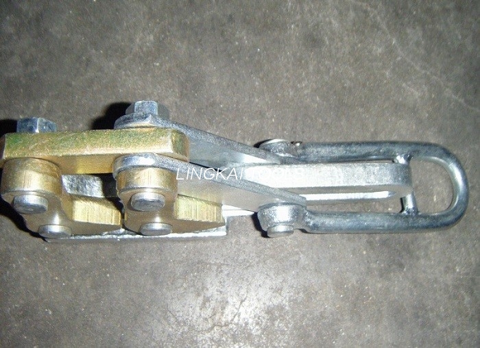 25-50GJ स्टील स्ट्रैंड टूल्स SKDS / 10 KN डुअल कैम अर्थ स्टील केबल ग्रिपर
